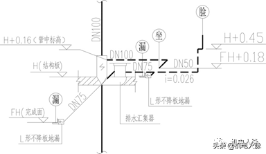 不降板同层与传统降板排水做法详图