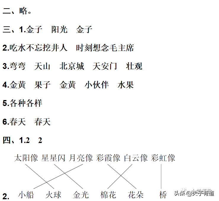 统编语文一年级下册《语文园地二》图文讲解 知识点 同步练习