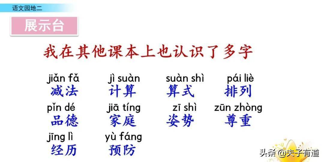 统编语文一年级下册《语文园地二》图文讲解 知识点 同步练习