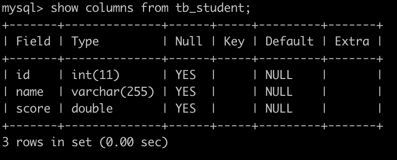 数据分析sql入门篇-sql表的操作(上篇)：创建表 查看表结构 表信息