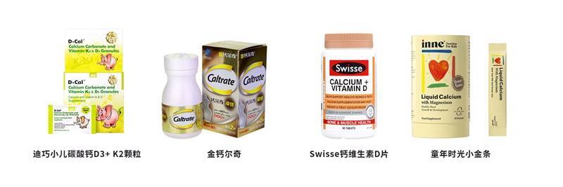 迪巧、钙尔奇、Swisse、童年时光四款钙剂测评