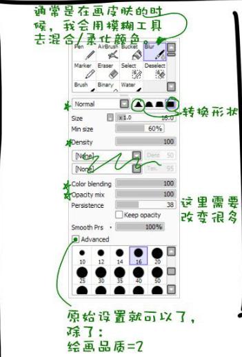 画师jecca-zn自制的SAI笔刷设置心得