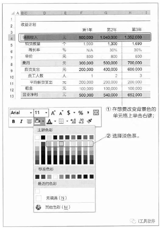 颜色使Excel表格一目了然