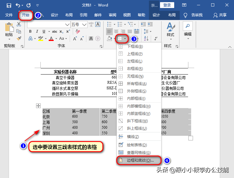 Word论文排版中的三线表是怎样设计的？只需记住3个步骤即可