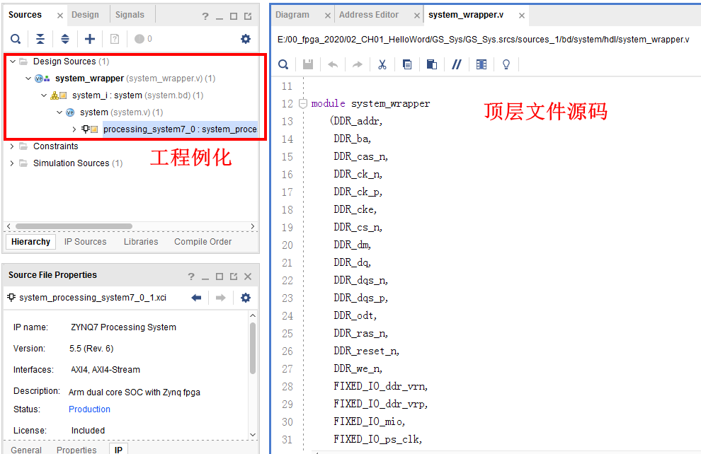 Xilinx ZYNQ SOC入门基础之Hello Word实验