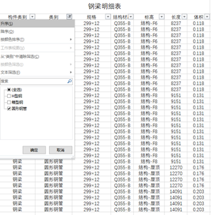 基于BIM钢结构模型的工程量统计