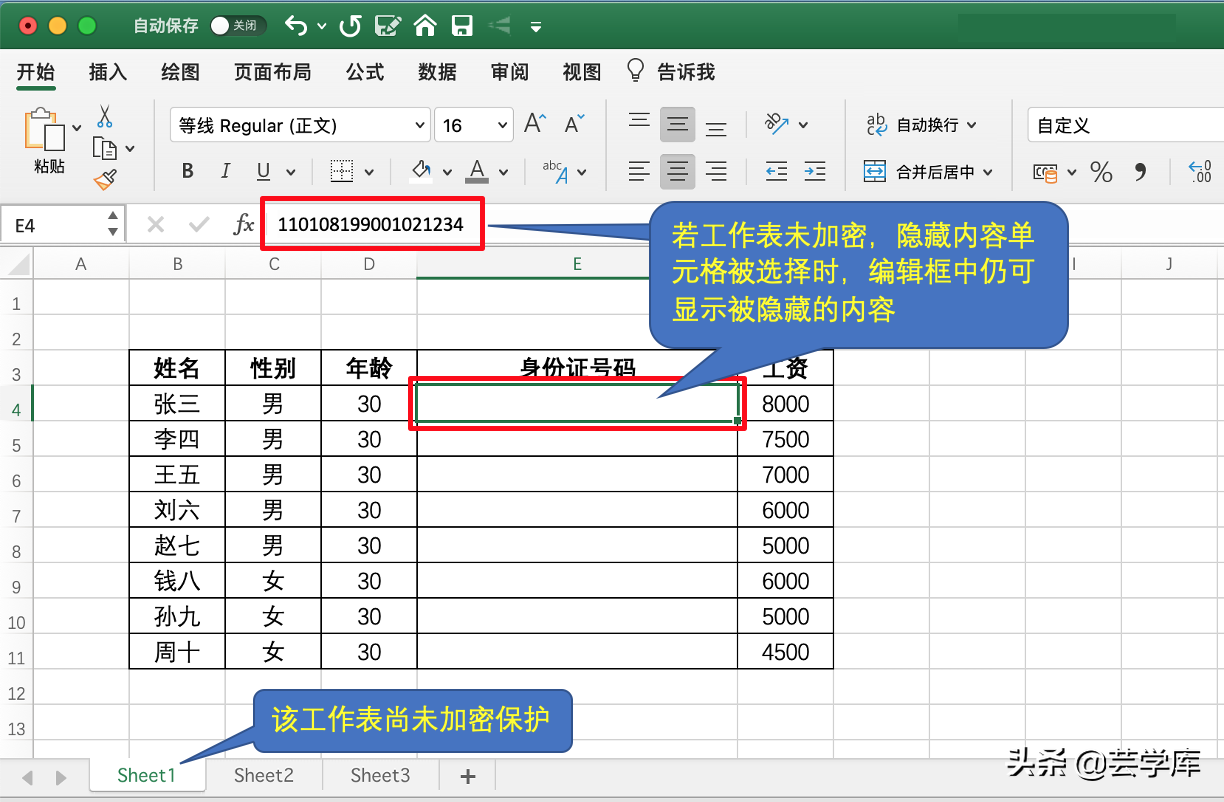 Excel人事档案中如何隐藏敏感信息？三个分号搞定