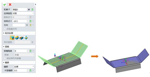 设计师必备三维CAD技巧：中望3D关于非90°钣金零件的创建