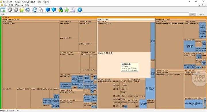 电脑空间管理神器：SpaceSniffer