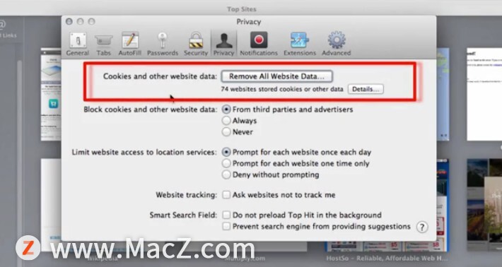 如何删除Mac电脑中的Cookies#