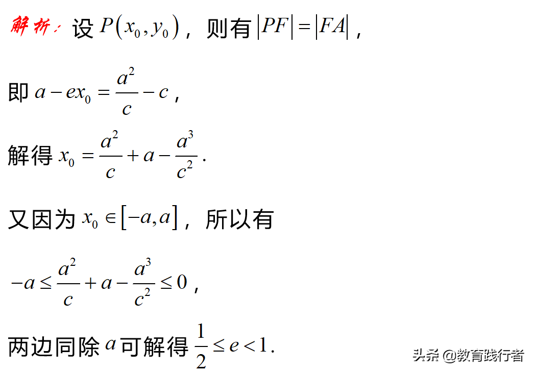 解题技巧！圆锥曲线焦半径三部曲——坐标式与角度式