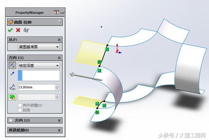 3D建模实例：用曲面画的四通管