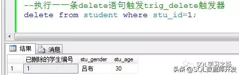 SQL高级知识——触发器