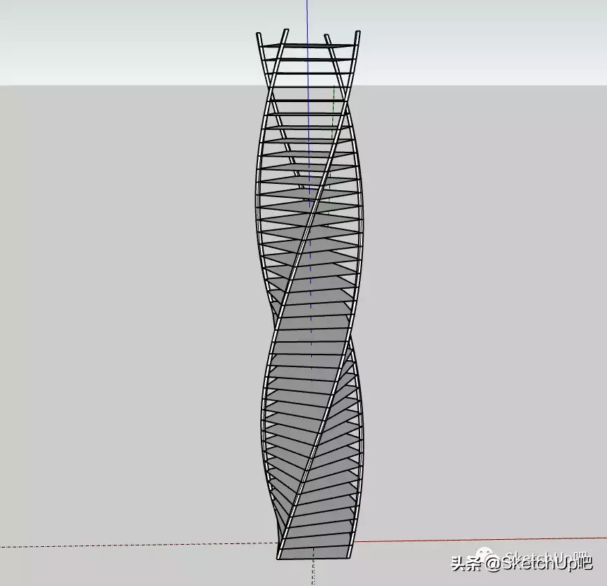 扭转大楼SketchUp傻瓜建模教程