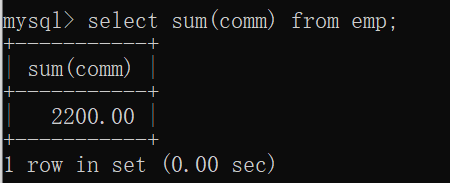 mysql 多行处理函数和单行处理函数