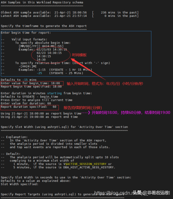 Oracle 11G常见性能诊断报告(AWR/ADDM/ASH)收集