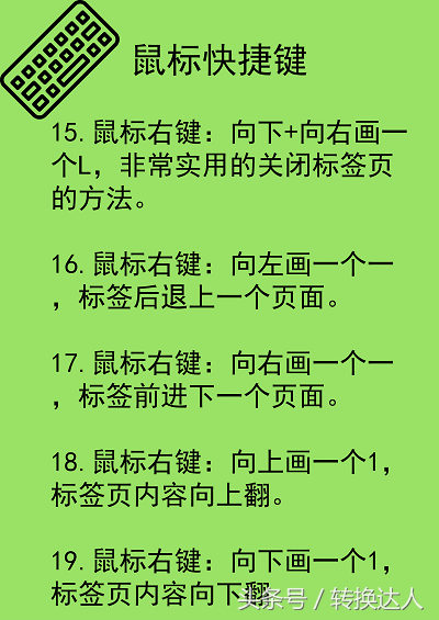 浏览器通用快捷键大全：支持QQ、百度、360浏览器等（珍藏版）