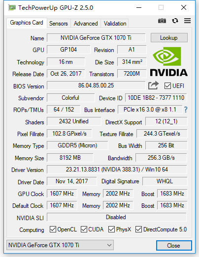 七彩虹iGame GTX1070Ti Vulcan X Top显卡应用评测