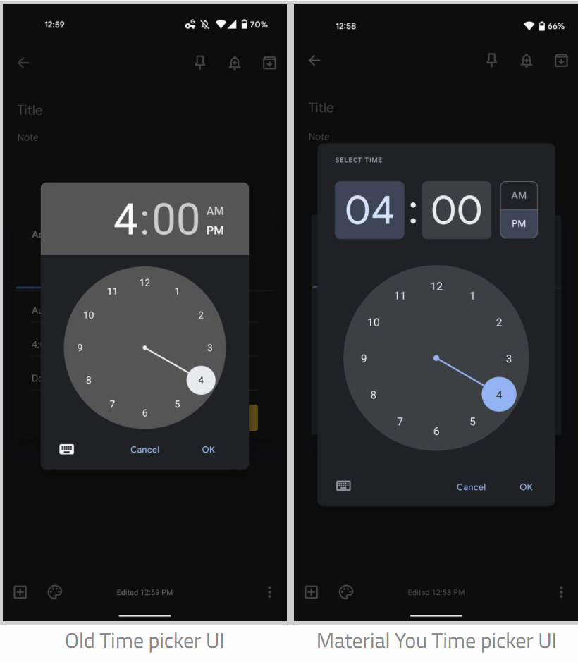 谷歌将为 Android 带来全新的时间选择器 UI