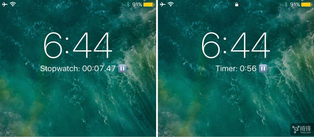 这款插件可在锁屏界面上添加秒表/计时器
