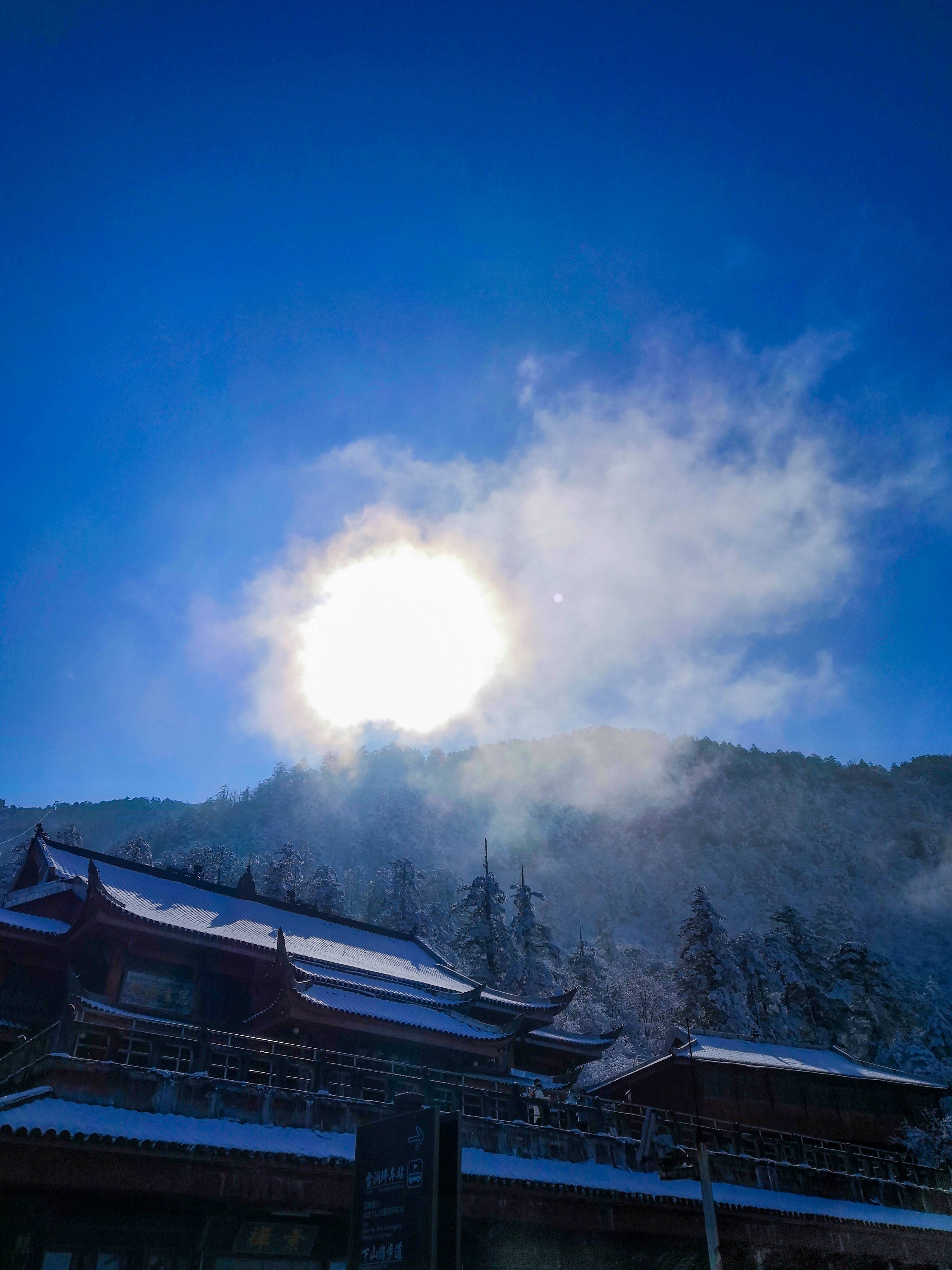 峨眉山冬游记——象城、云海、雪松、金顶、四面十方普贤金象