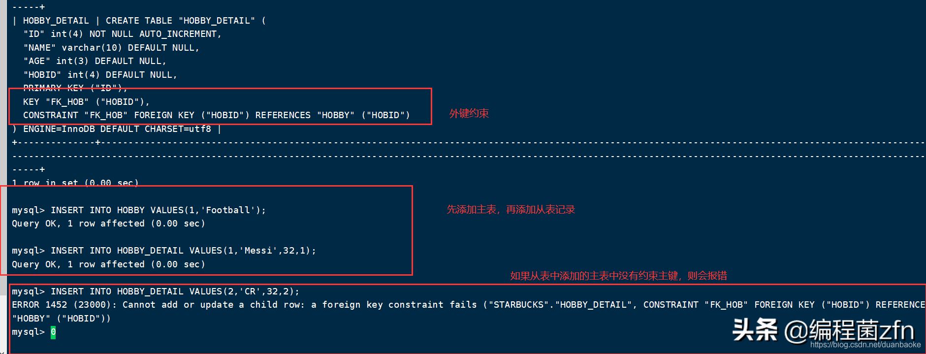 MySQL 数据库 增删查改、克隆、外键 等操作