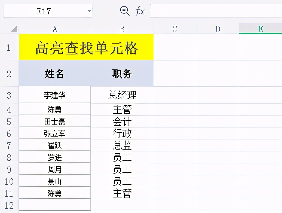 Excel技巧：如何高亮查找重复的单元格？