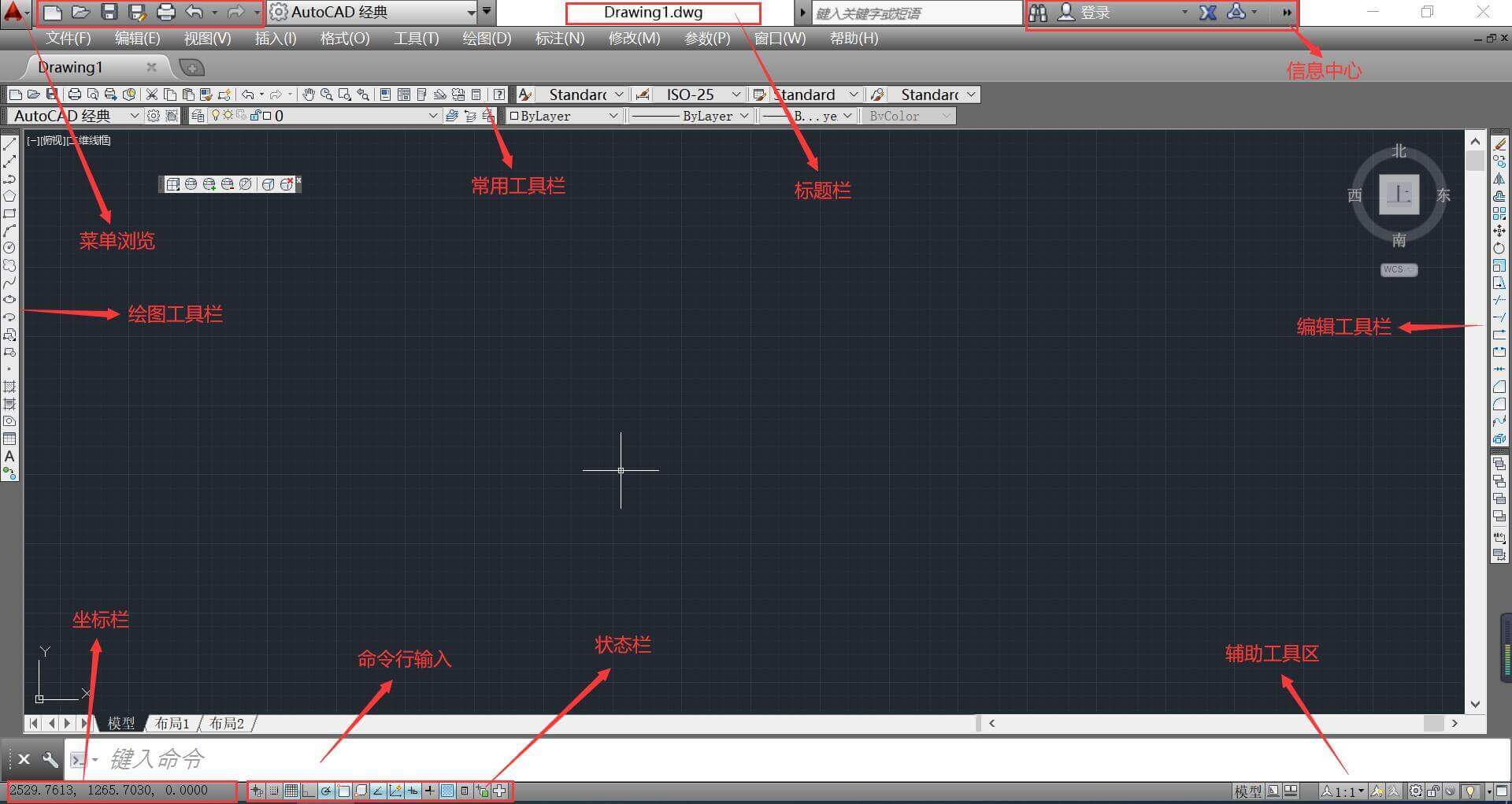 AUTOCAD——工作空间设置