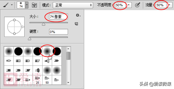详细步骤——在PS中用形状动态画笔描边