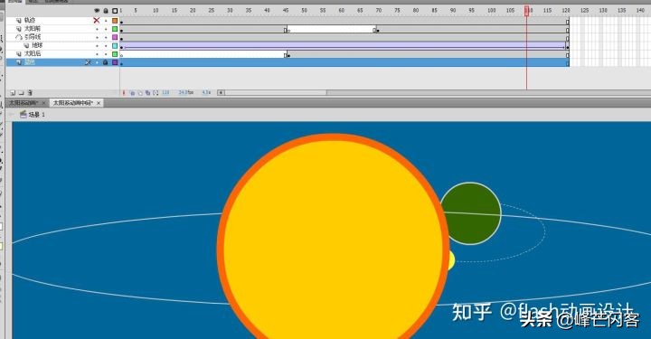 如何用Flash/An制作太阳系行星动画
