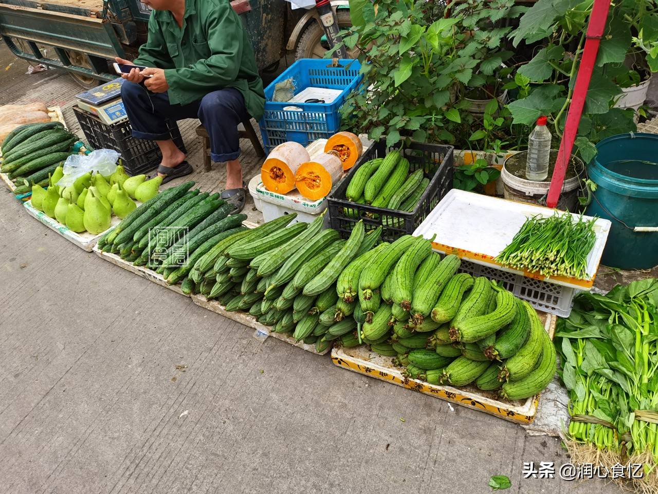 带3岁女儿去乡下赶集体验生活，小家伙特别开心，网友：农村真好