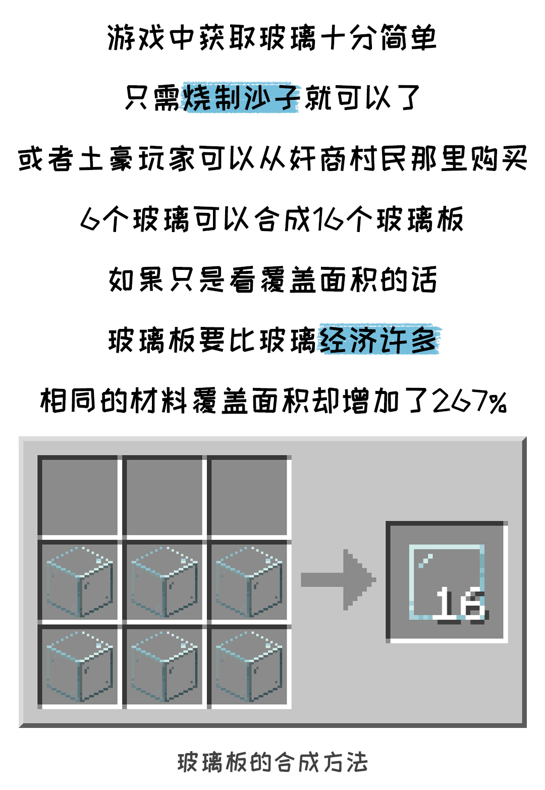 玩了这么久《我的世界》今天才知道玻璃也有这么多知识