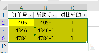 Excel中自身重复的两列数据核对技巧