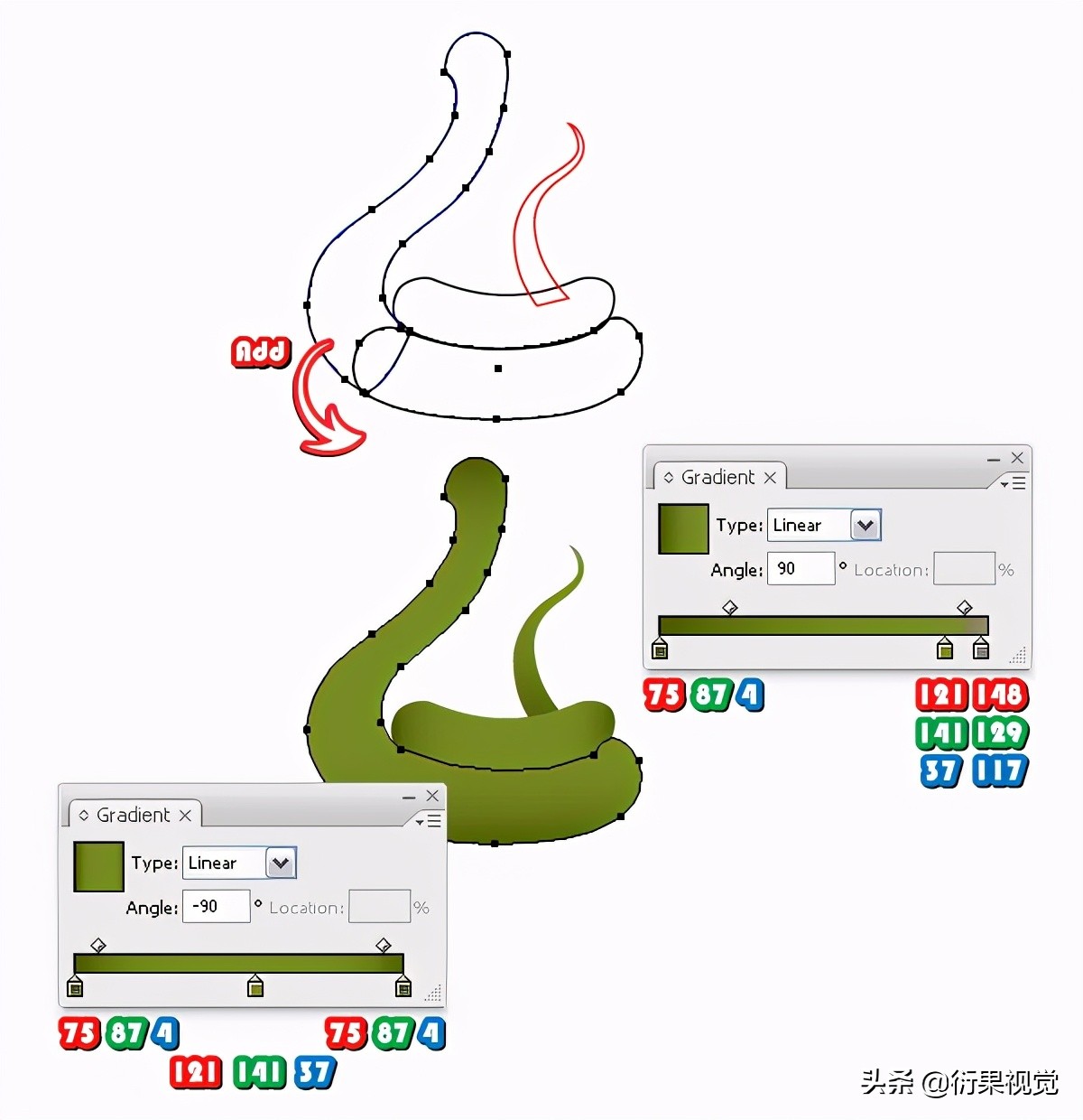 AI软件教程，绘制卡通图形操作步骤