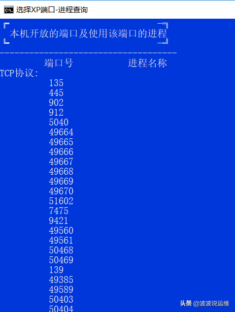 工作小技巧：windows环境如何查看进程使用的端口