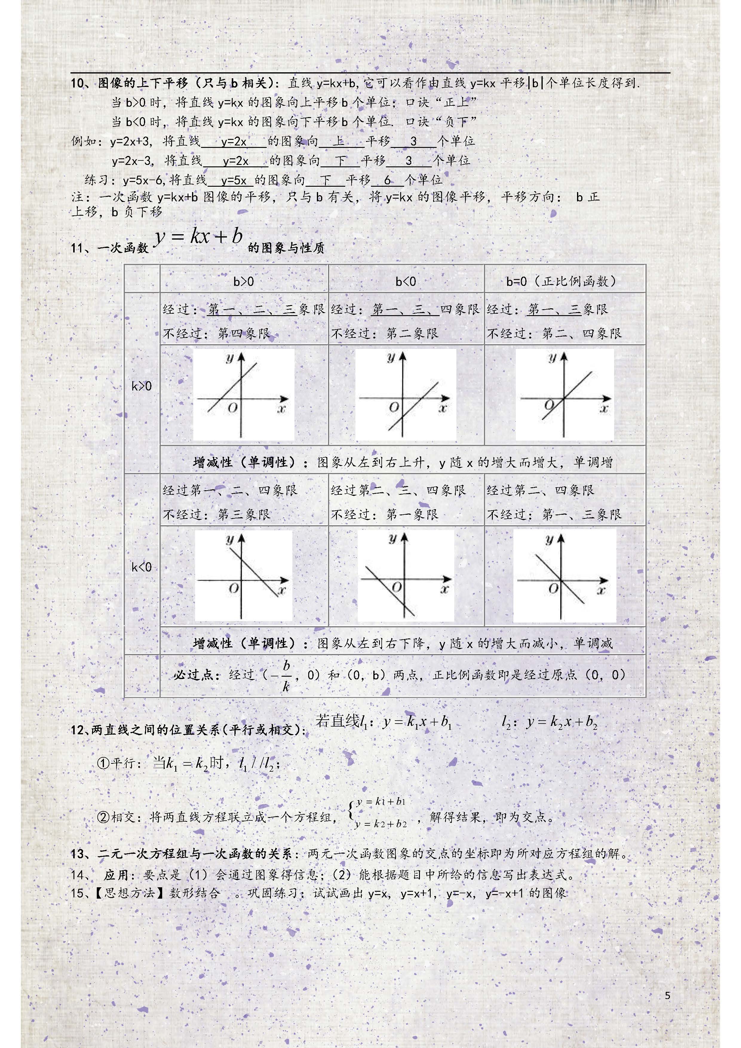 最全初中数学：函数知识点总结！掌握考试要点，轻松攻克重点内容