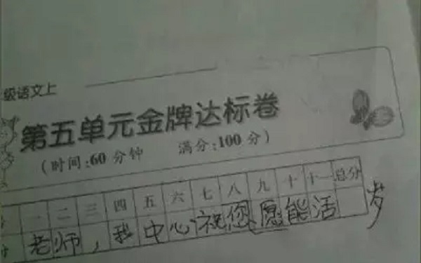 世界上最搞笑的试卷