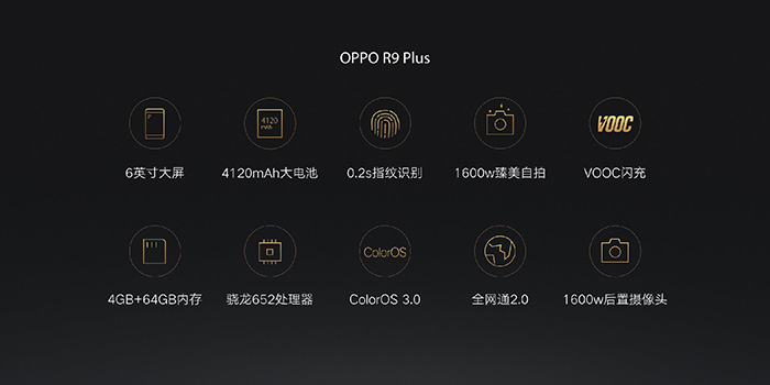 OPPO R9/R9 Plus正式发布：售价2799元/3299元