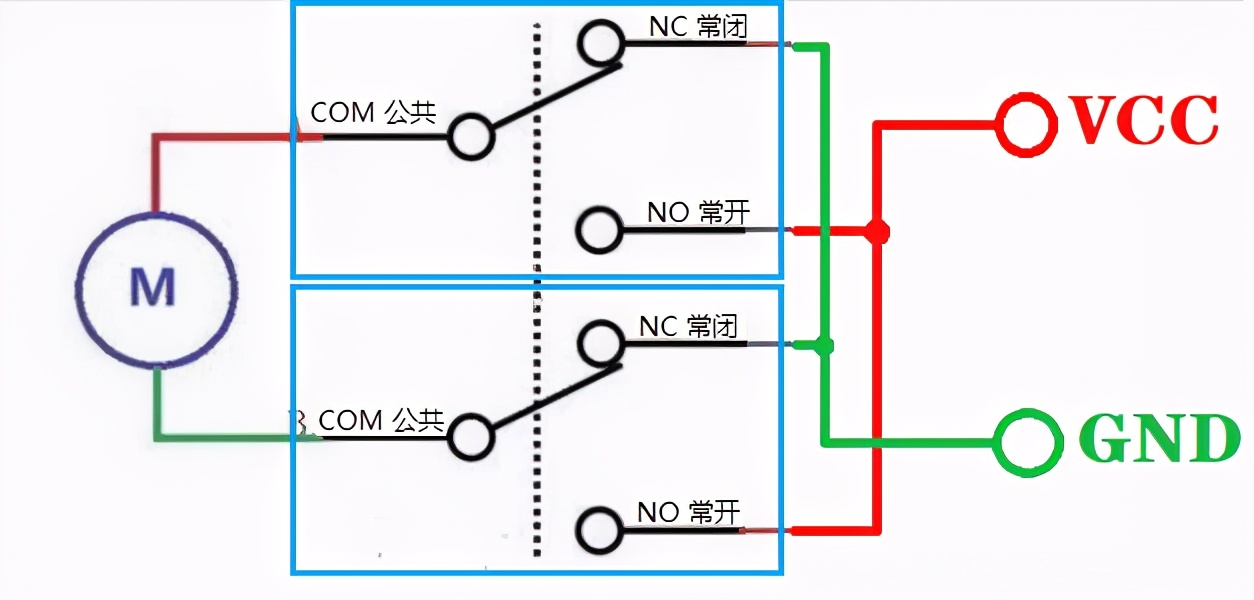 巧妙地用继电器实现直流电机正反转