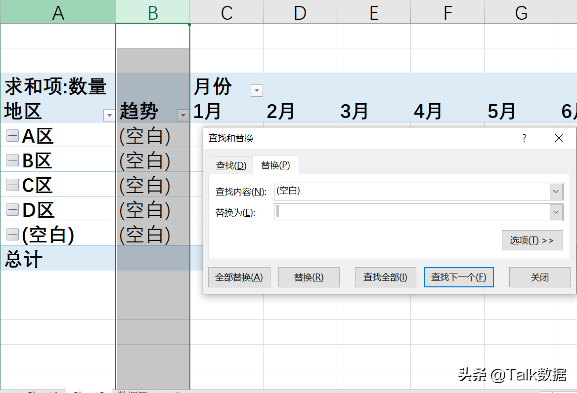 Excel迷你图在数据透视表里的应用