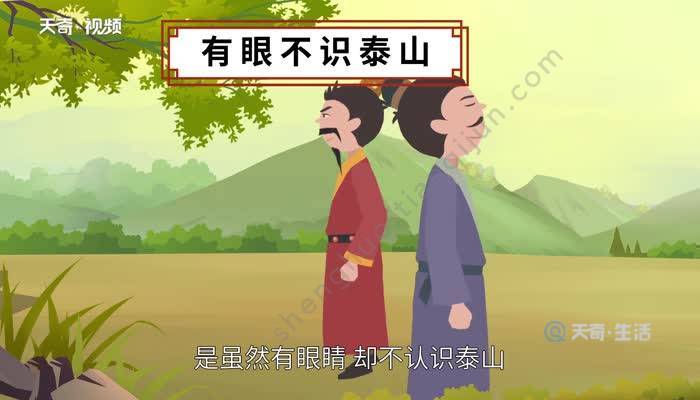 成语故事（247）有眼不识泰山