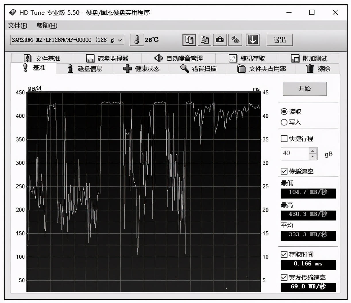 新手学电脑，使用HD Tune测试硬盘性能，以及查看硬盘状态