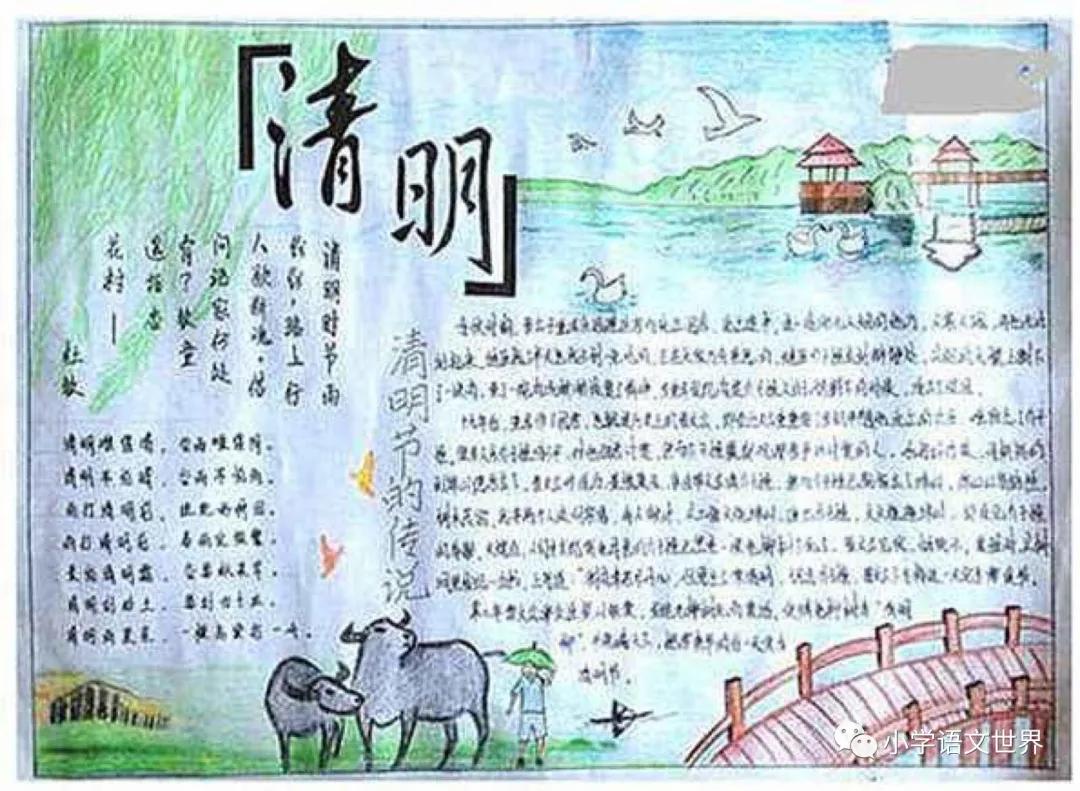 清明节手抄报内容古诗大全