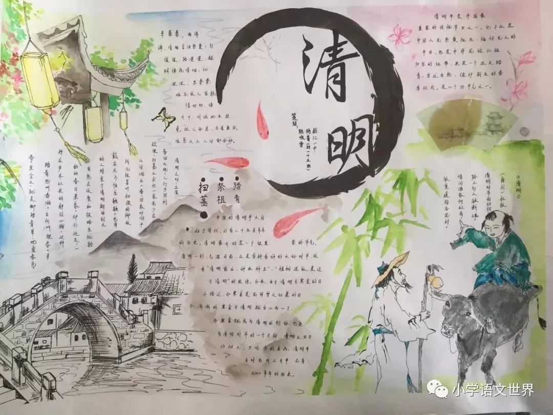 清明节手抄报内容古诗大全