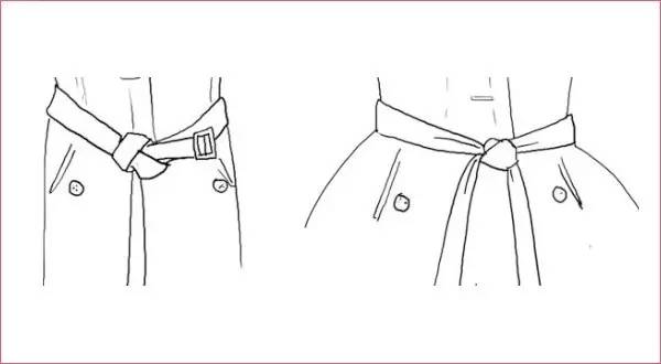 风衣蝴蝶结的系法图解 风衣腰带系法图解