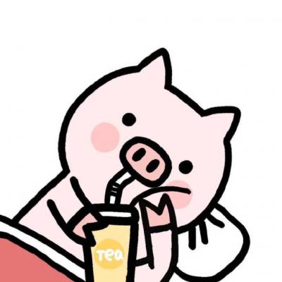 2019猪年情侣头像一对两张超可爱 卡通猪情侣头像