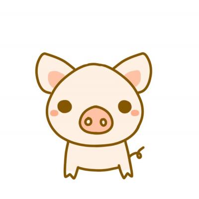 2019猪年情侣头像一对两张超可爱 卡通猪情侣头像