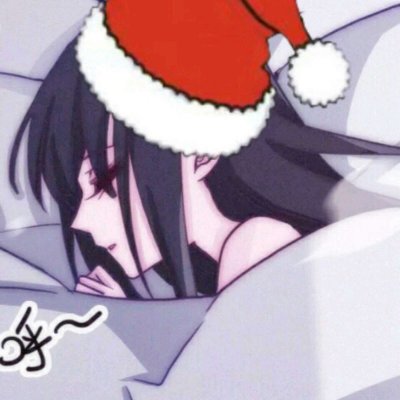 圣诞动漫卡通情侣头像一男一女 2018圣诞小红帽情