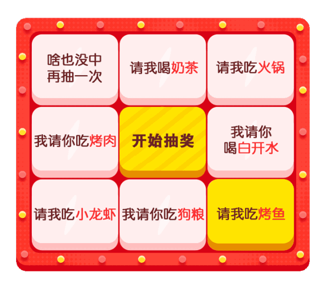 九宫格抽奖套路表情包 投币开始抽奖九宫格表情