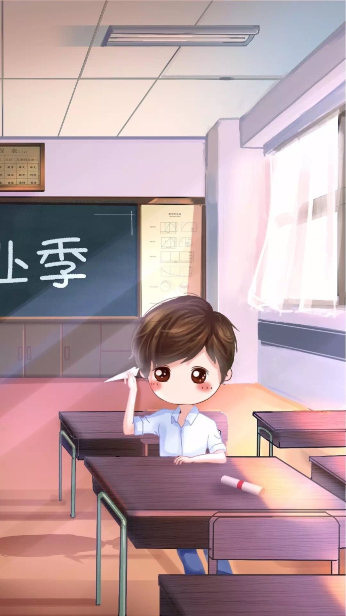 卡通情侣手机壁纸一男一女分开的 好看的情侣手